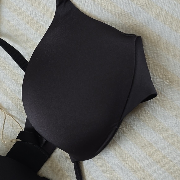 SKIMS Ultimate Deep V Push Up Bra Size:34A Onyx - Picture 2 of 8